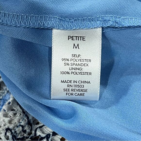 Wesport Floral Blue and White Sleeveless halter Dress size medium - Picture 11 of 14